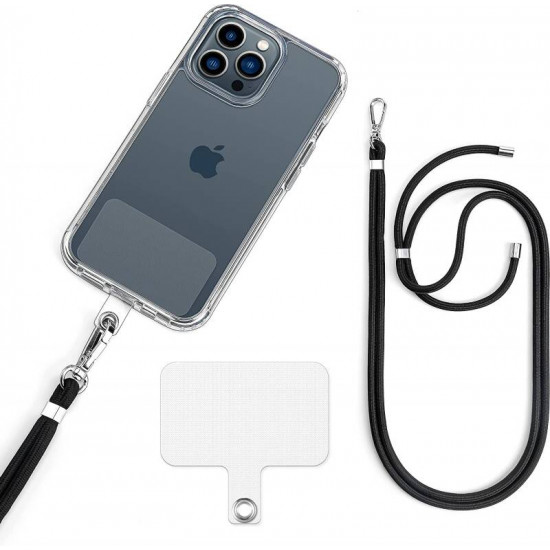 Epxee Straps for mobile phones;Black Universal Cell Phone Lanyard with Adjustable Strap-Phone Necklace Comfortable Around The Neck, Compatible with All Smartphones-It is Multipurpose, Can Be Used for Badge and Key