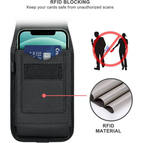 Epxee Carrying cases for cell phones for Samsung Galaxy S21 S22 S20 Plus Ultra FE 5G S10+ S9 S8 A12 A13 A32 A52 A11 A01 A21 A51 A71 A02S Men Cell Phone Belt Clip Holster Carrying Pouch w Card Holder RFID Blocking